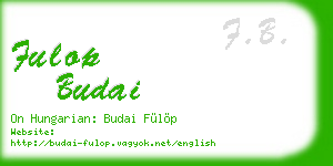 fulop budai business card