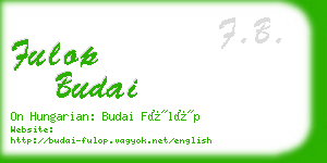 fulop budai business card